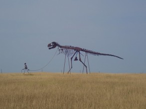 Dinosaur sculpture